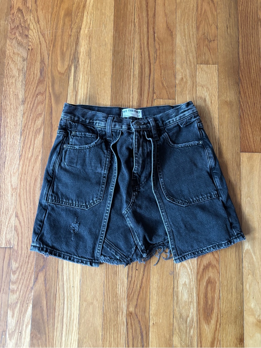 We The Free Moxie Low Slund Denim Barrel Skirt